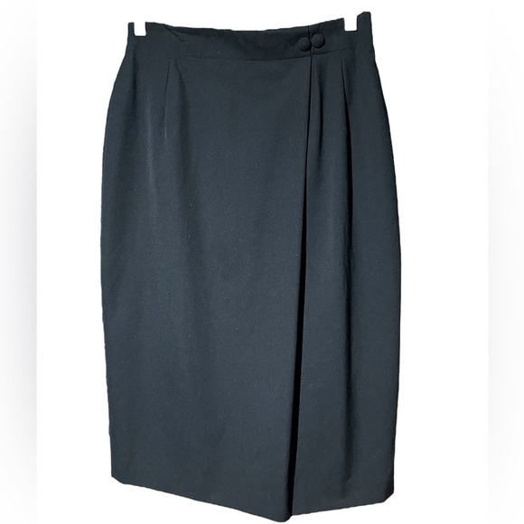 PROPHECY 100% Worsted Wool Pleated Pencil Skirt Made in USA Vintage - Picture 1 of 16